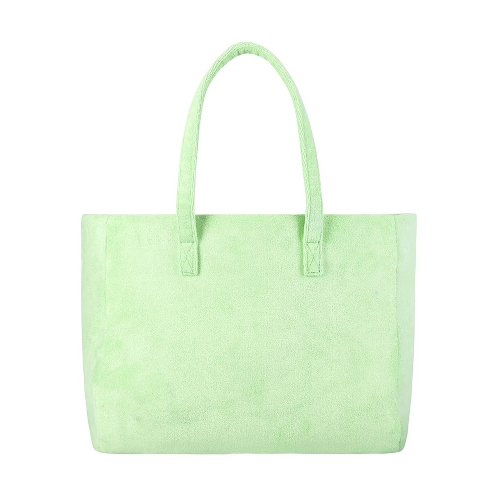 Stoney Clover Lane terry slouchy tote bag in Apple - pastel green - brand new